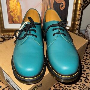 Dr. Martens 1461  Smooth Teal Green Leather Oxfords NWT US 9